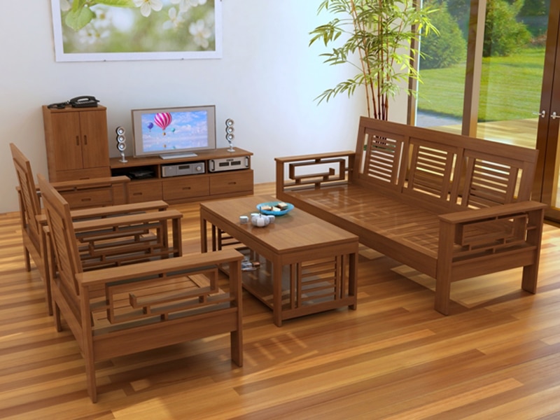 Một số mẫu bàn ghế gỗ phòng khách giá dưới 5 triệu đồng - Nội thất ...