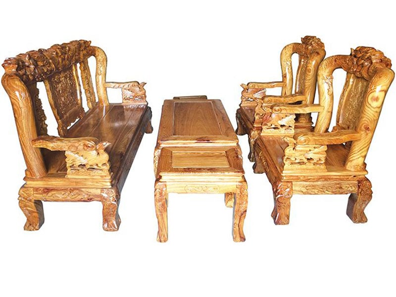 Bàn ghế gỗ phòng khách dưới 15 triệu - mẫu đẹp giá rẻ - Nội thất R.O.F